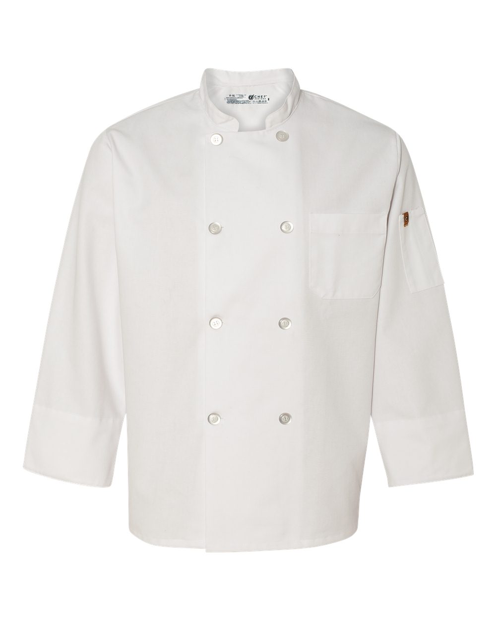 Eight Pearl Button Chef Coat with Thermometer Pocket - 0413 5