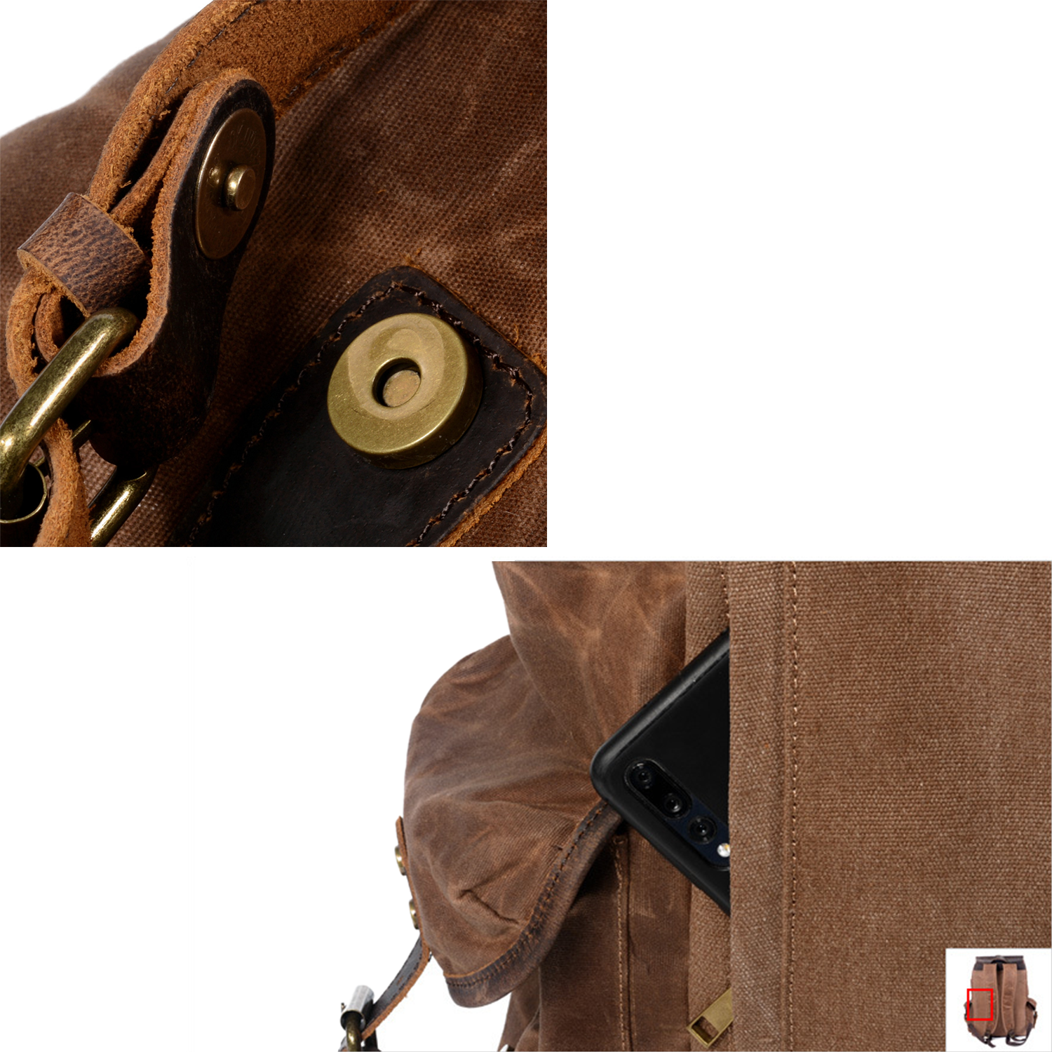 Retro drawstring backpack 7