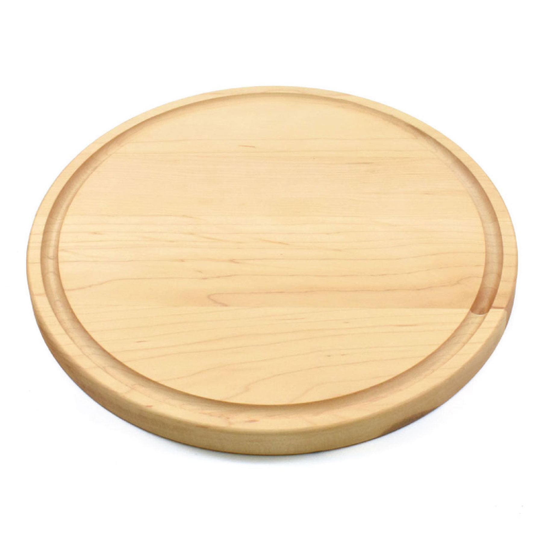 10 1/2" x 3/4" Maple Round Cutting Board with Juice Groove 3