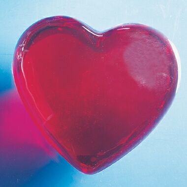 GLASS  HEART PAPER WEIGHT 1