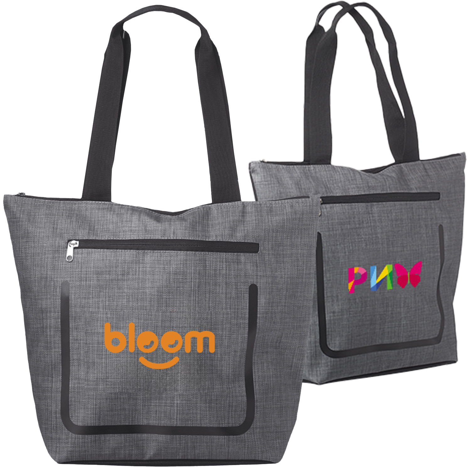 Stylish Durable Zip Pocket Shopping Tote Bag 1