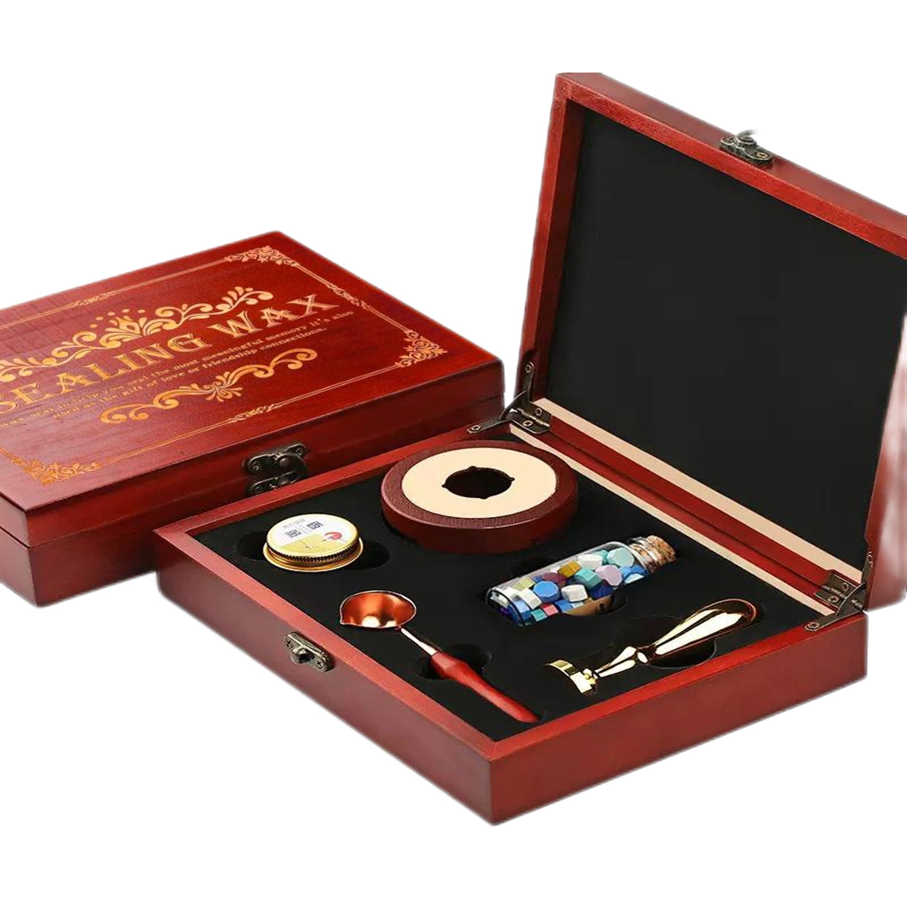 Luxury Wax Seal Wood Box Gift Set (direct import) 4