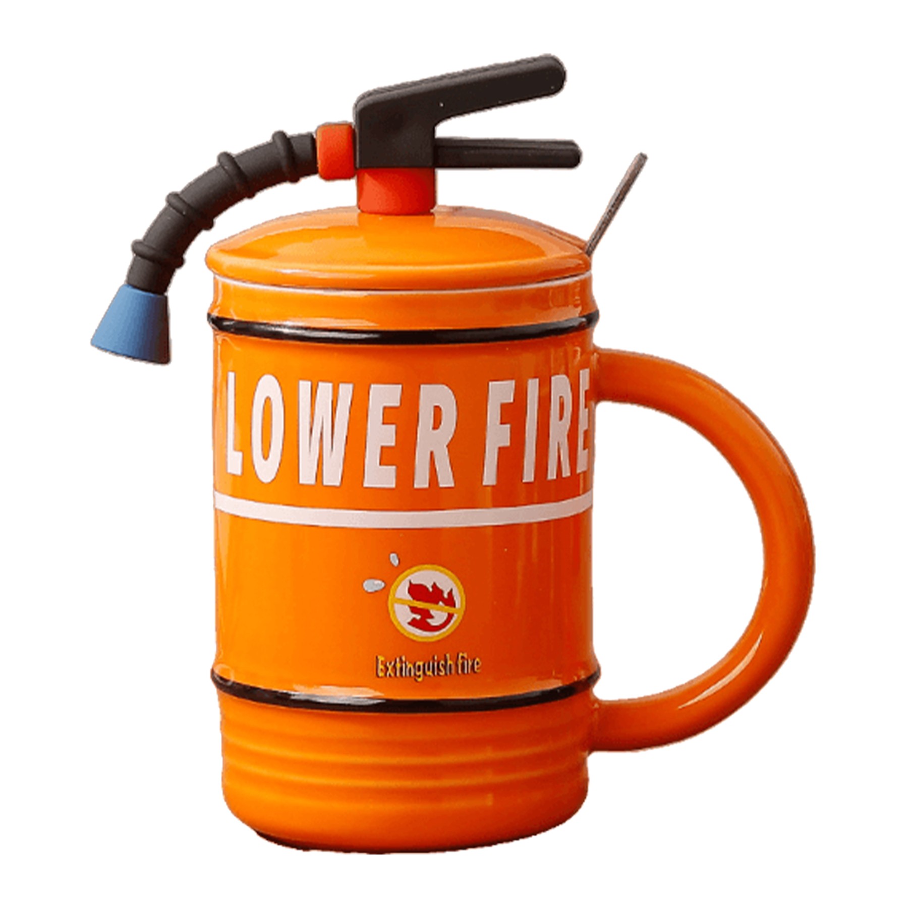 Fire Extinguisher Shaped Mugs W/Lid 4
