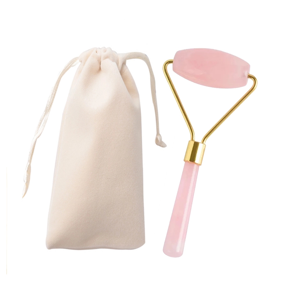 Face Roller, Facial Massage , Natural Rose Quartz Mass 8