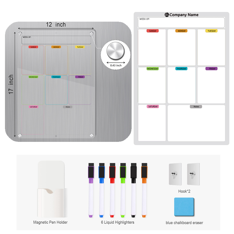Magnetic Acrylic Dry Erase Message Board Set 4