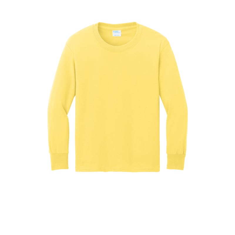 Port & Company Youth Long Sleeve Core Cotton Tee. 29