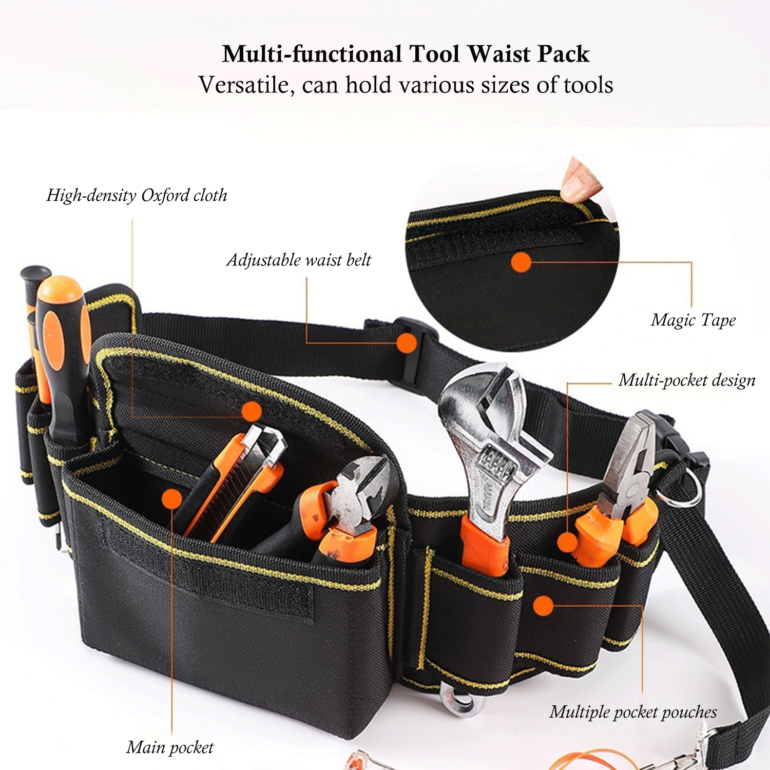 Multifunctional Hardware Tools Oxford Cloth Waist Pack 8