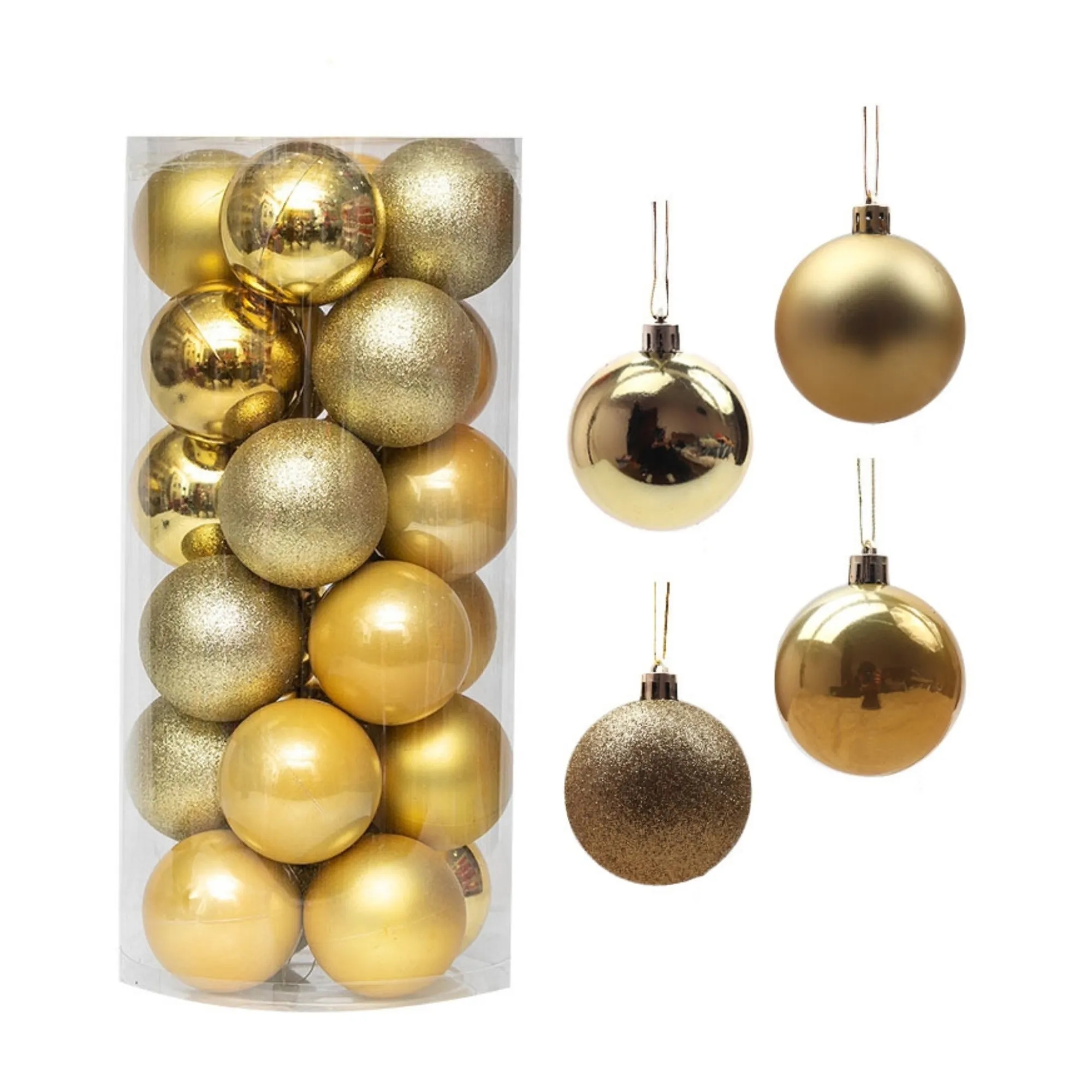 24PCS 1.57" Christmas Ball Ornaments for Decorations 14