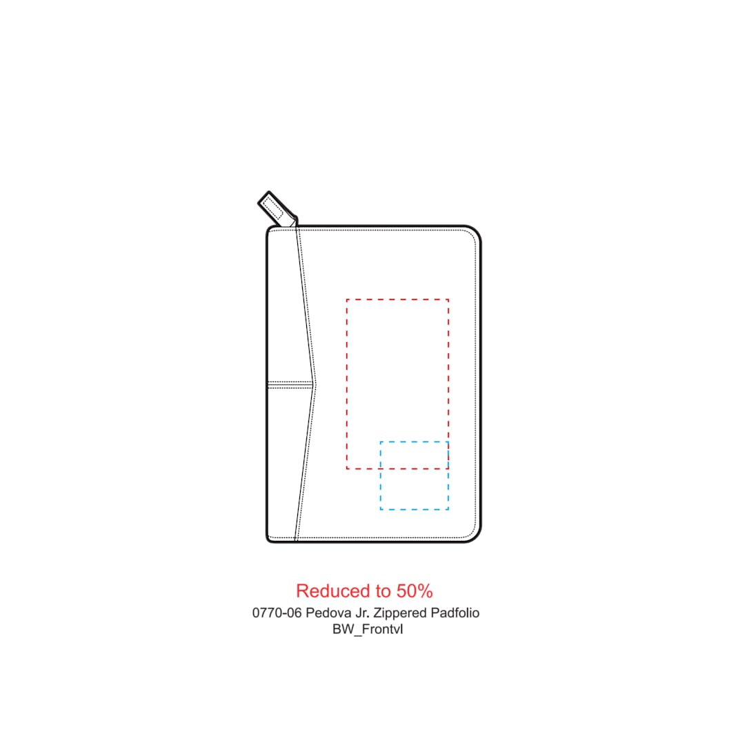 FSC® Mix Pedova™ Jr. Zippered Padfolio 22