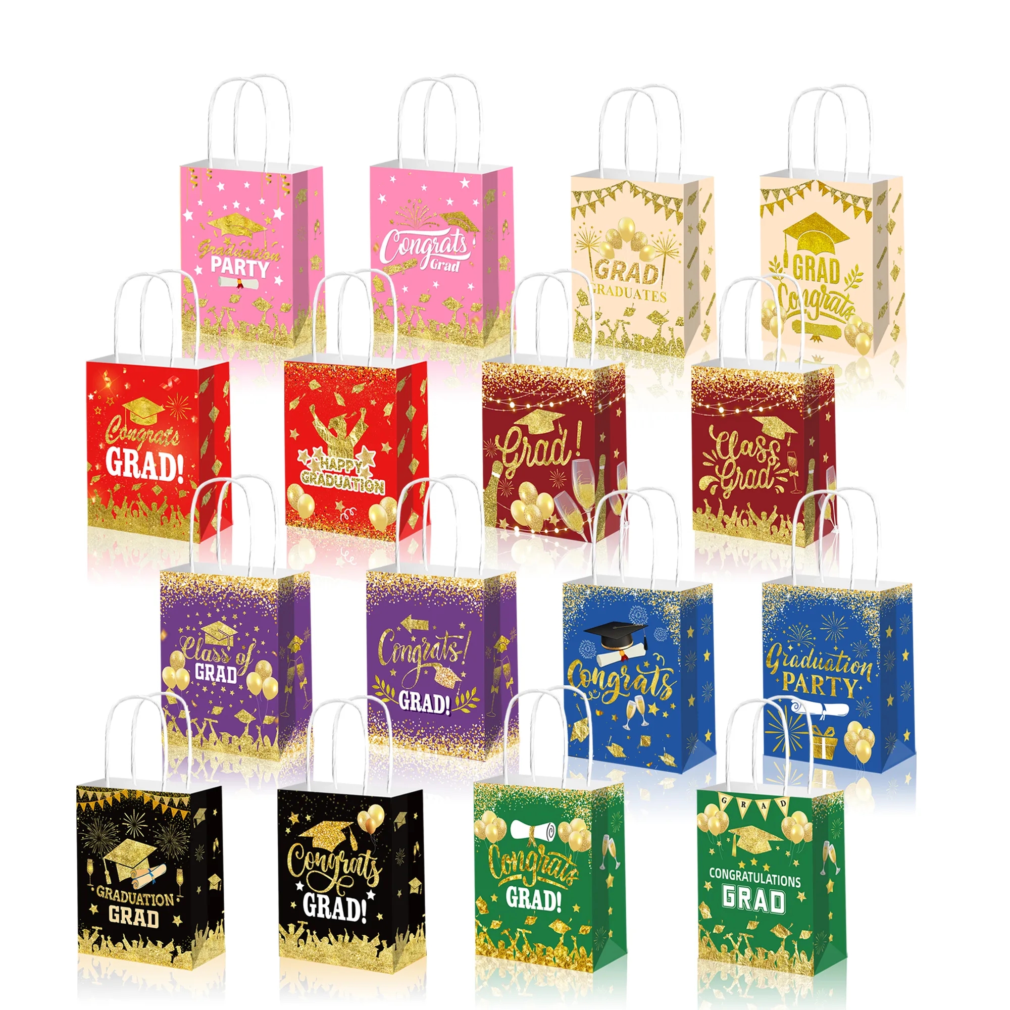 Graduation party candy portable kraft paper gift bag 5