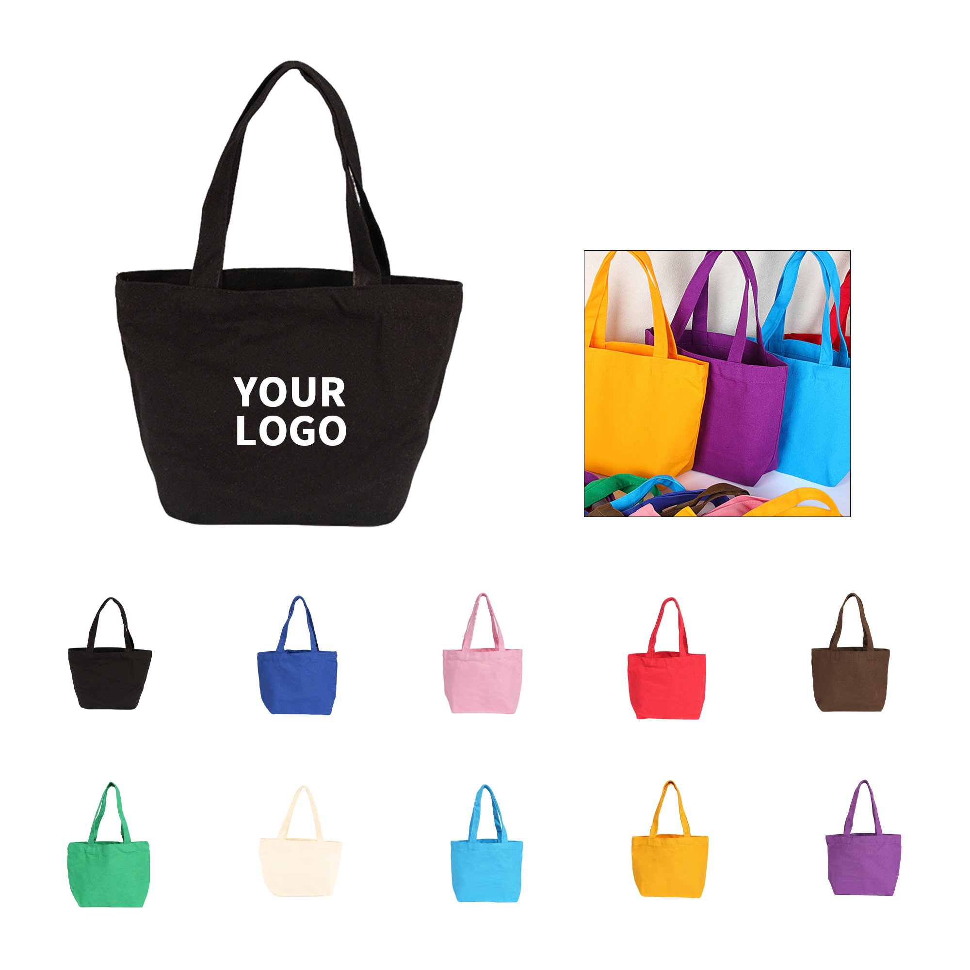 Cotton Canvas Shopping Tote, custom tote bag with logo imprint 6