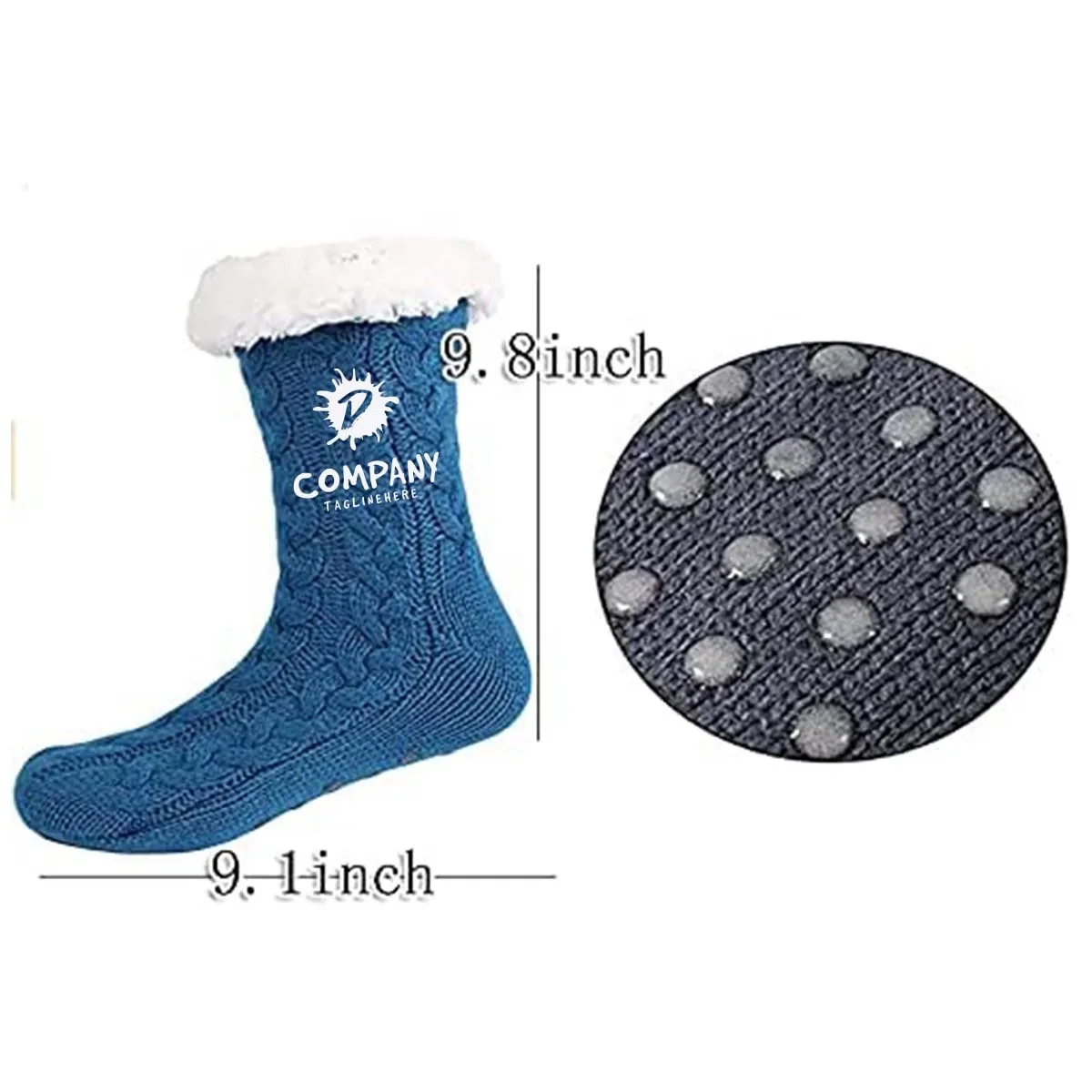 Unisex Winter Thick Non-skid Fuzzy Warm Soft  Slipper Socks 3
