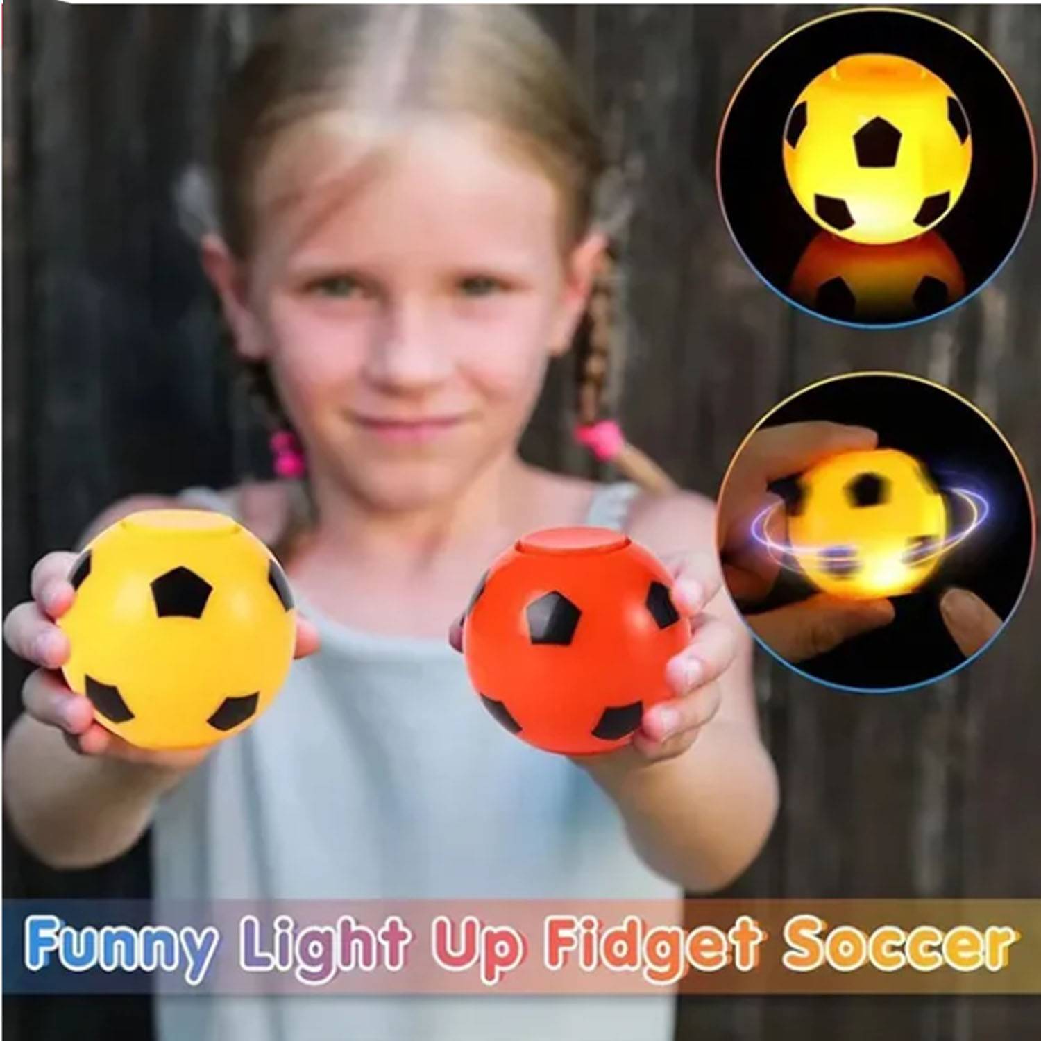 LED Light Up Soccer Ball Fidget Spinners 6
