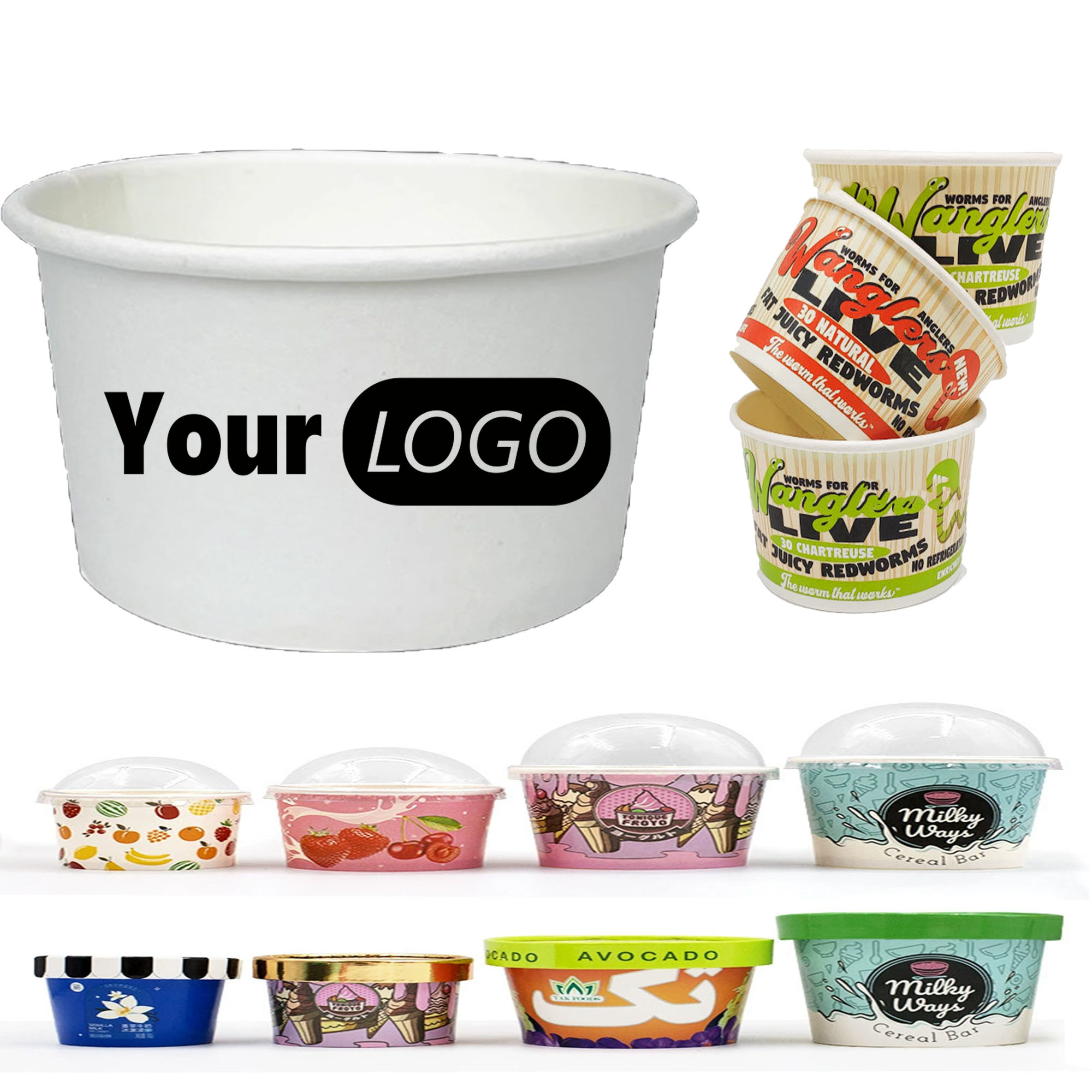 4oz Ice Cream Paper Serving Cup 2