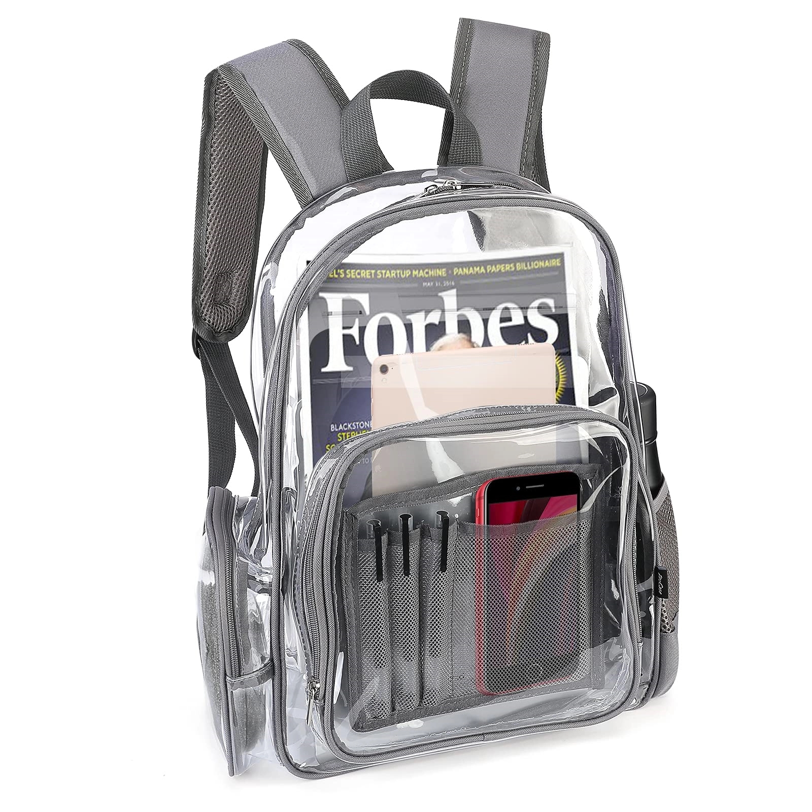 See Through Backpacks Transparent Clear Heavy-Duty Bookbag 2