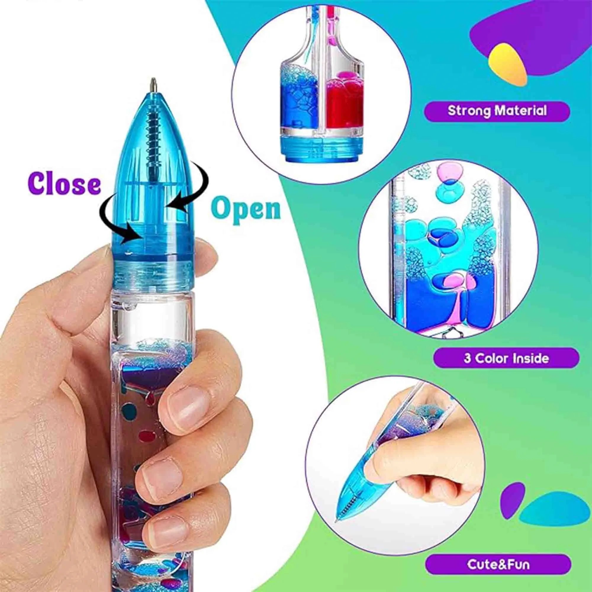 Liquid Motion Bubbler Toy Pens 2