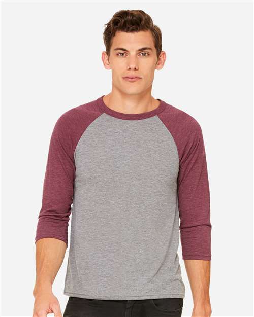 Unisex Three-Quarter Sleeve Baseball Tee - 3200 123