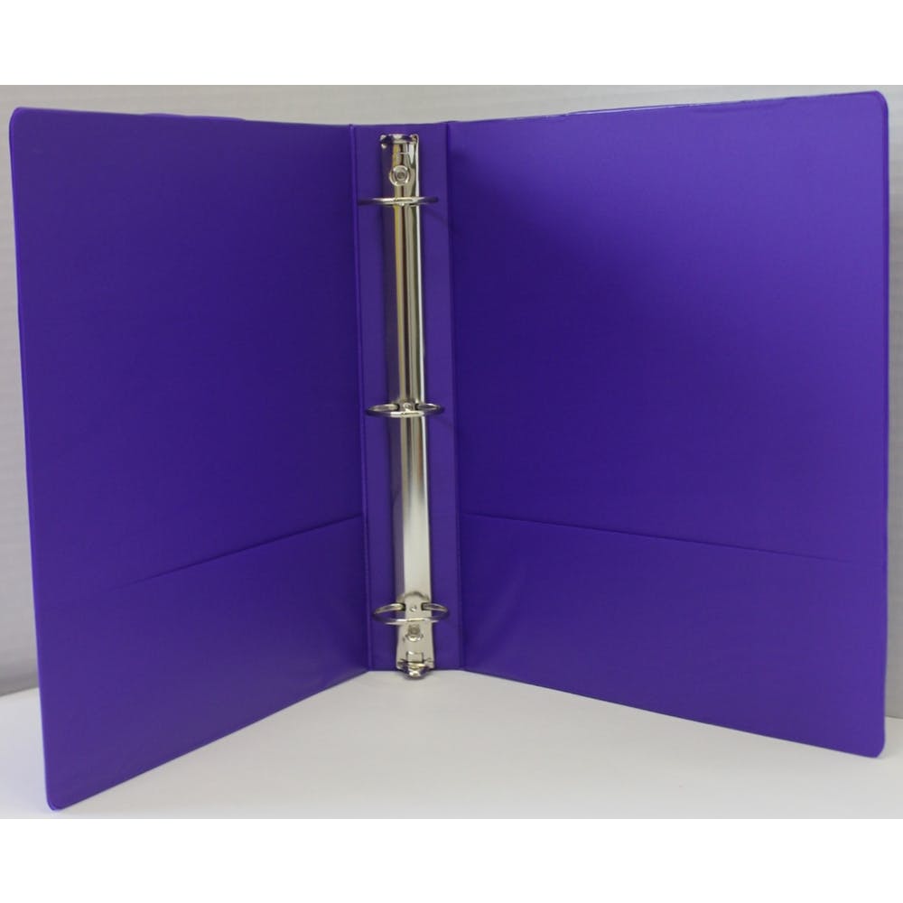 1.5" 3-Ring Binders - Purple 2 Inside Pockets 1