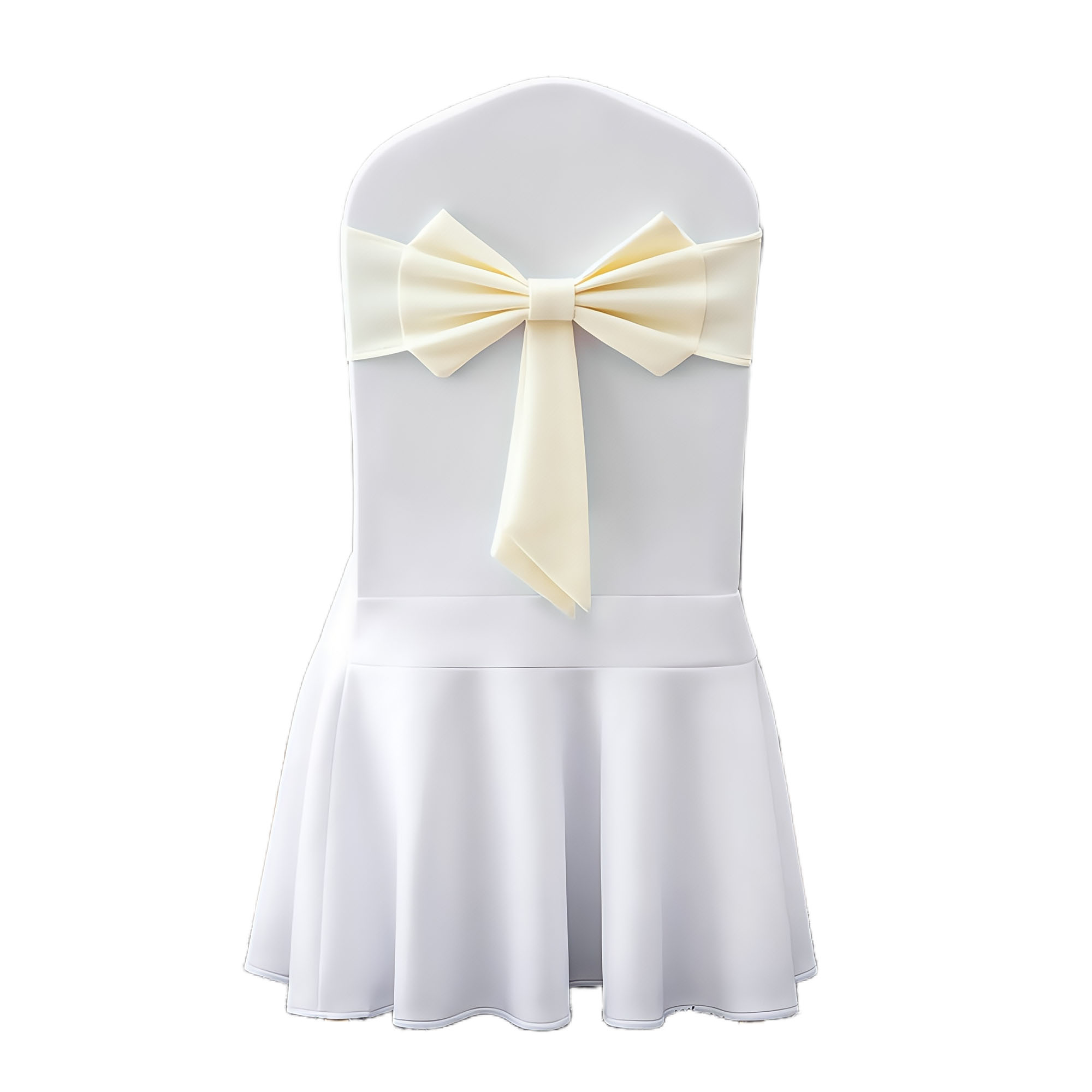 Elastic No-Tie Bow Chair Back Sash for Banquet Wedding Decoration 7