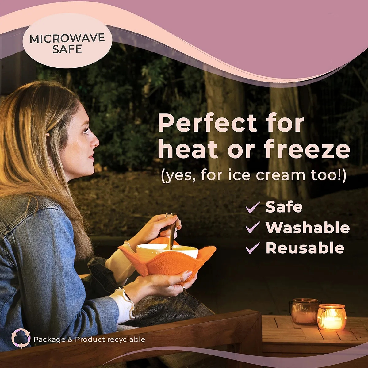 Microwave Bowl Cozy Holders for Hot Food 3