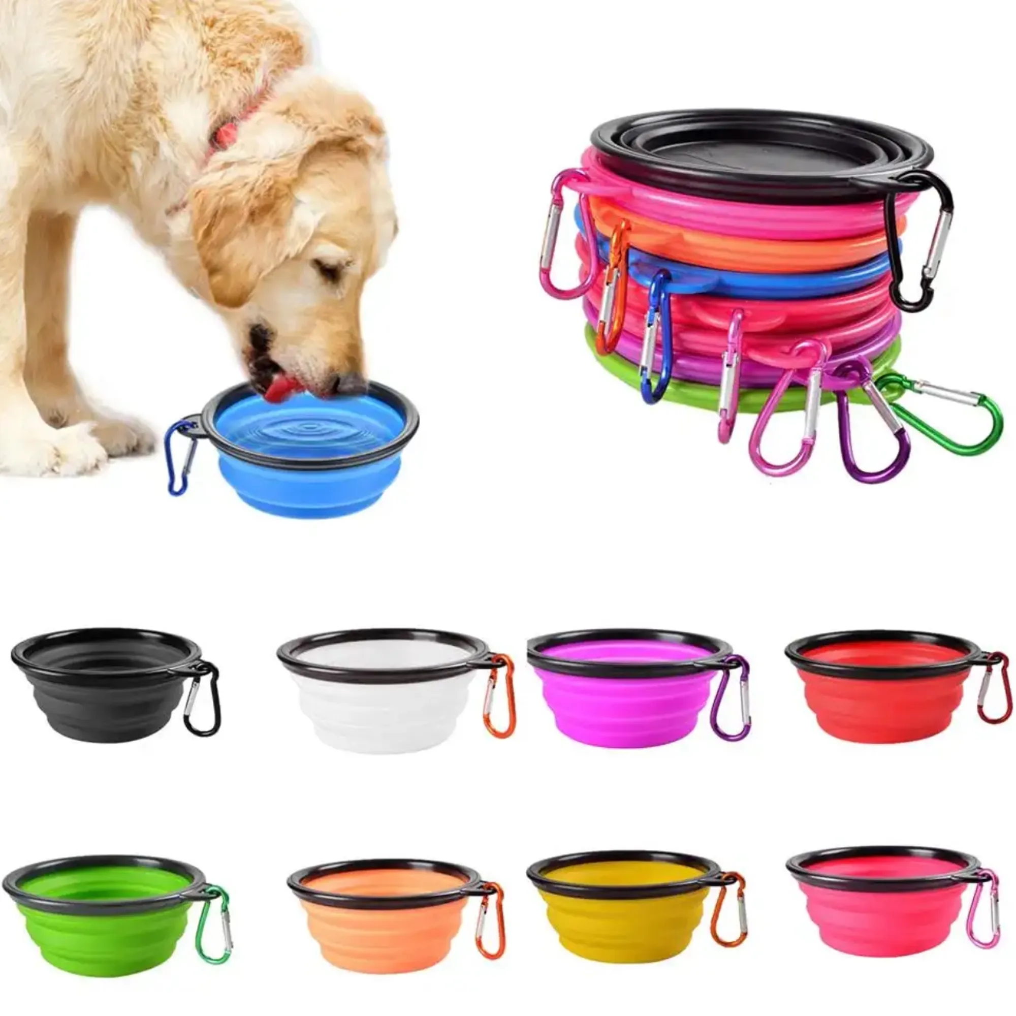 Collapsible Pet Bowl w/Carabiner 3