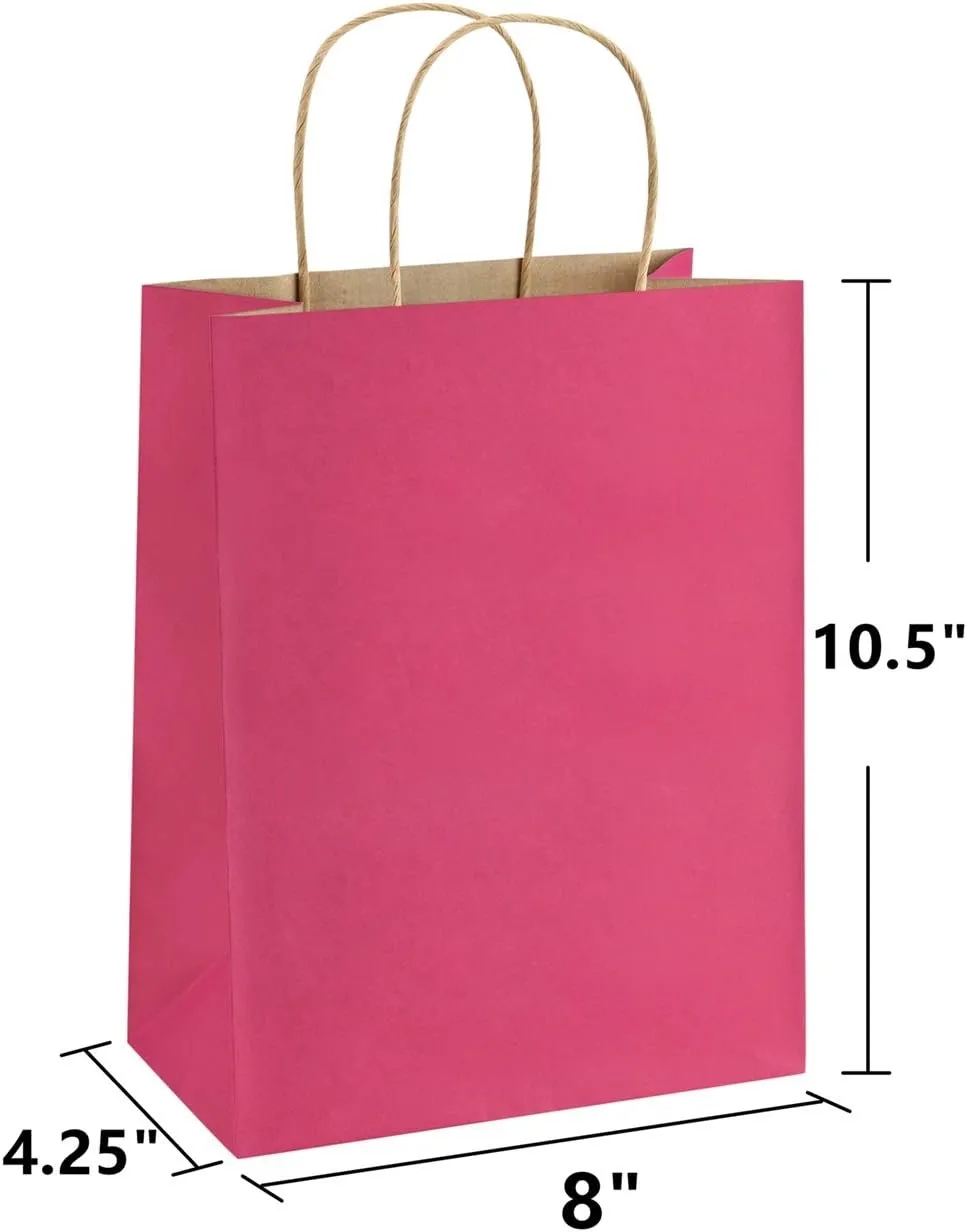 Kraft Paper Gift Bag W/ Cotton Rope Handles 5