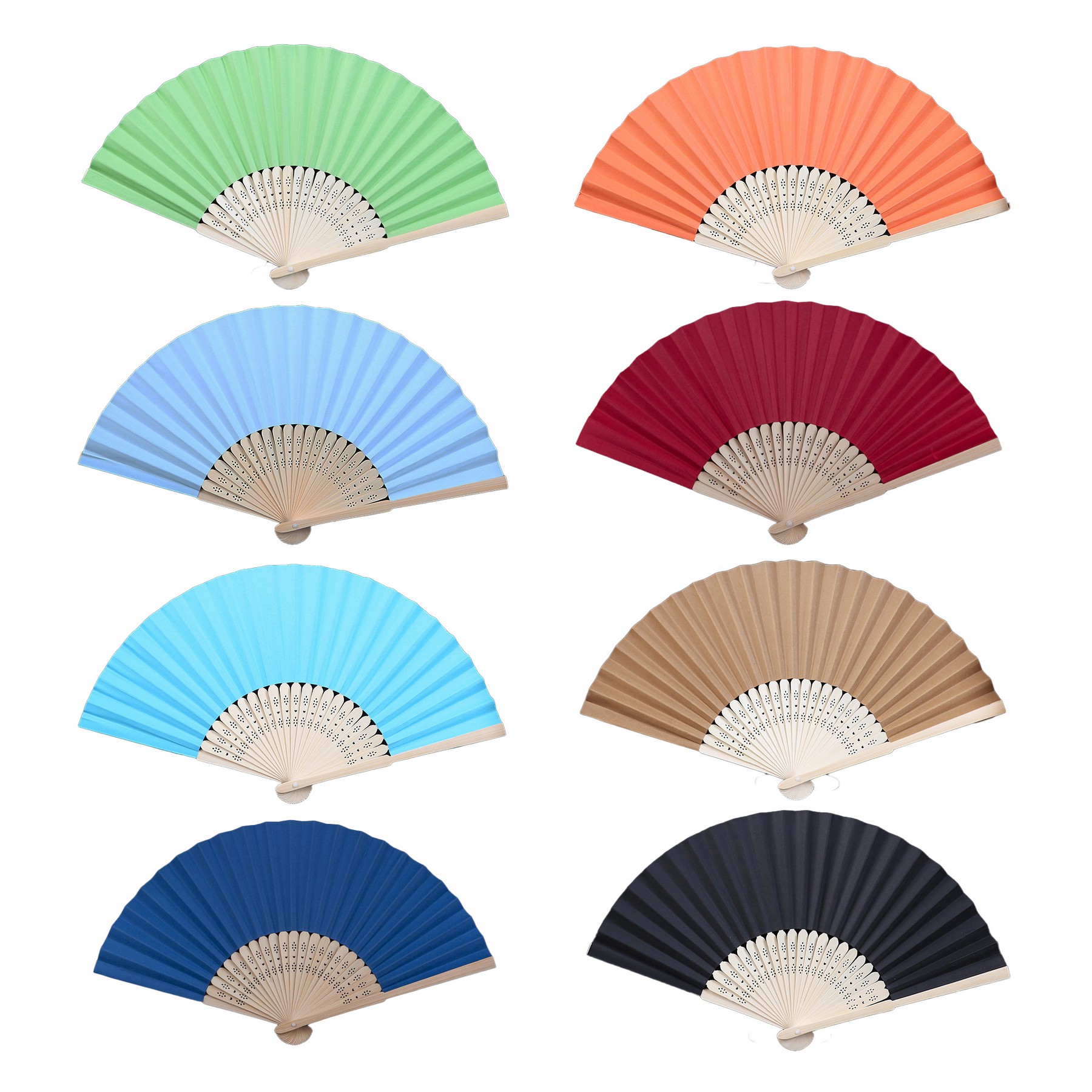 Folding Bamboo Cloth Hand Fan 3