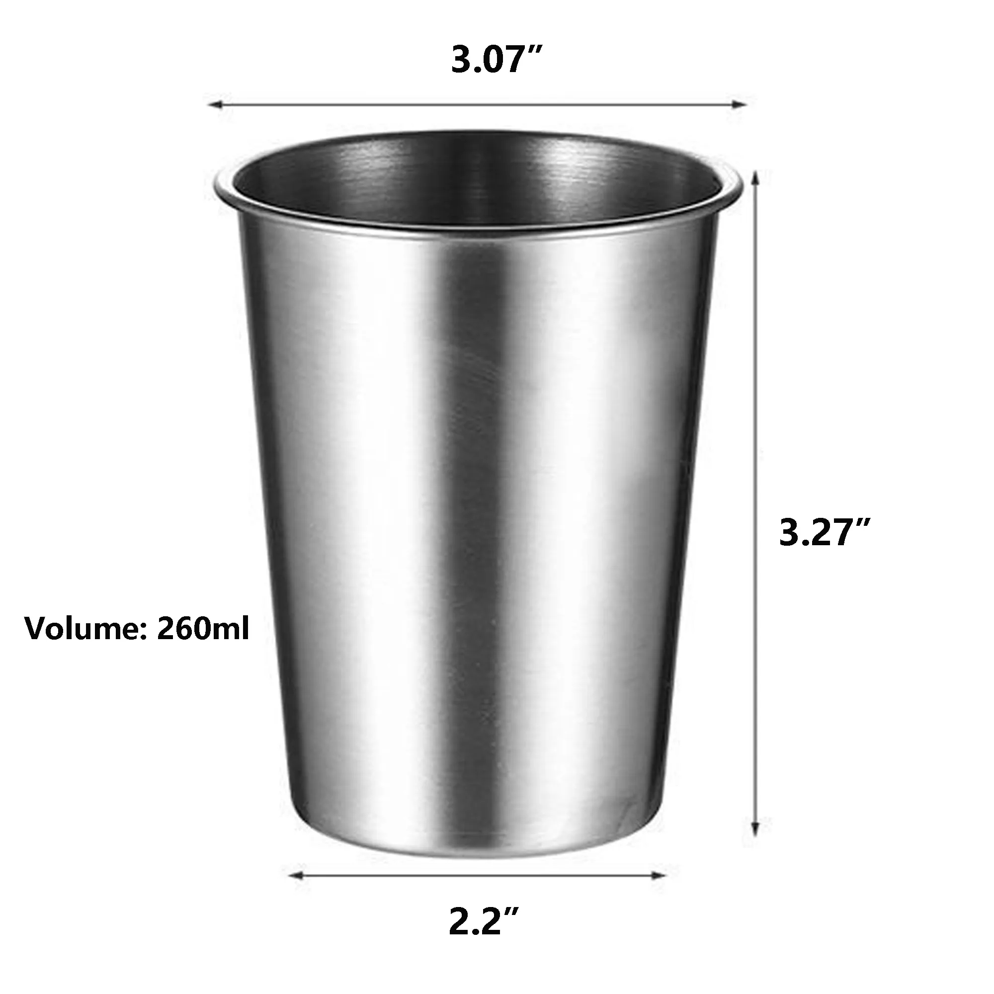 8.7 oz 260ml 304 Stainless Steel Cup 2