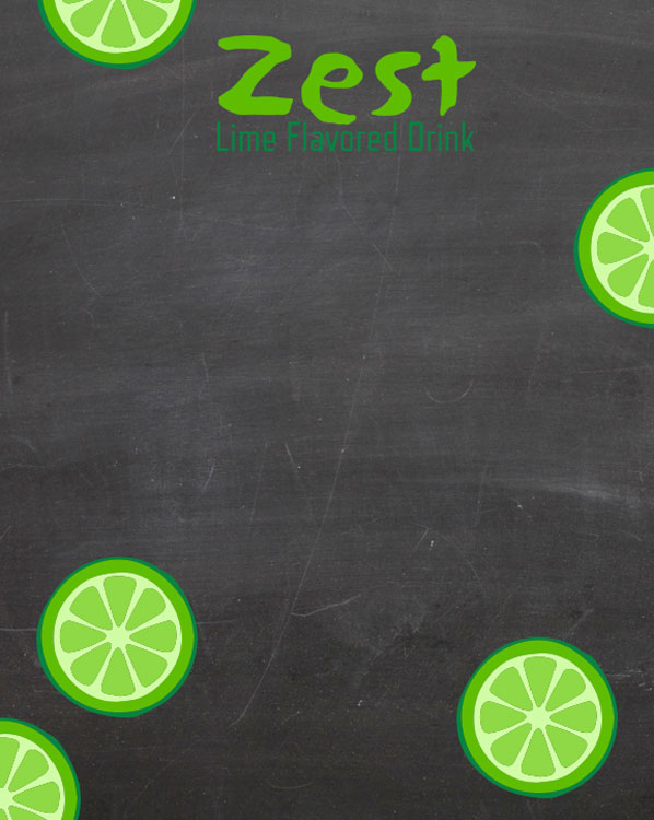 1/2" Frameless Wall Chalkboard 8"w x 10"