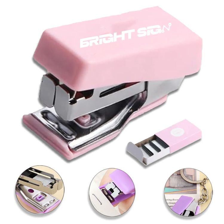 Set of 5 Mini Colorful Desk Stapler Keychains 2