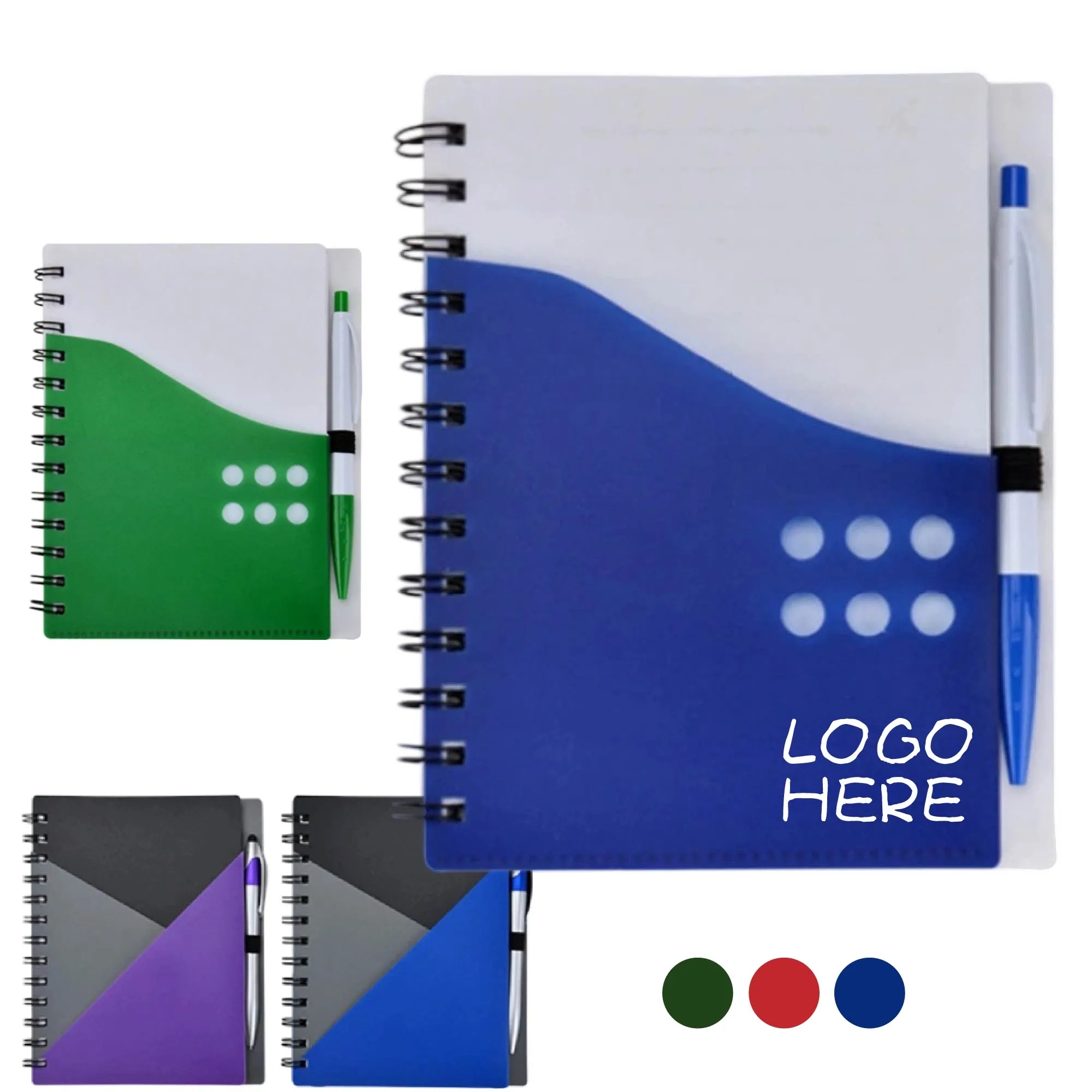 PP Hardcover Spiral Notebook with Pen 2