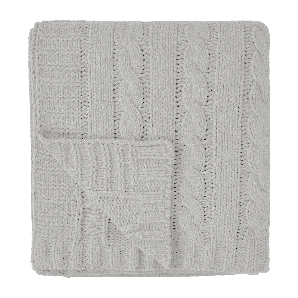 Cable Knit rPET Chenille Blanket 4