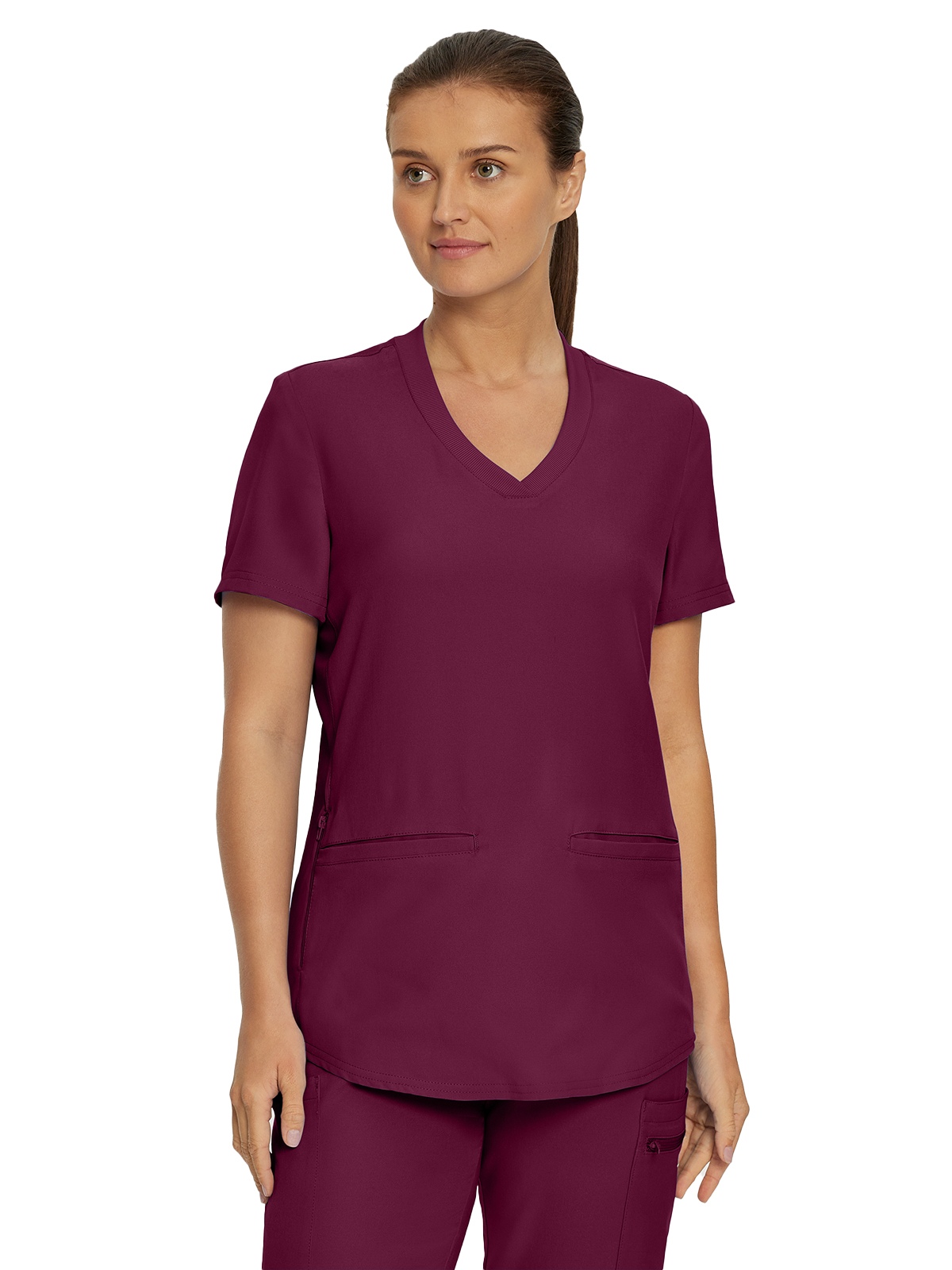 Landau - Forward - Women's Three-Pocket Rib-Knit Neckline V-Neck Top 28
