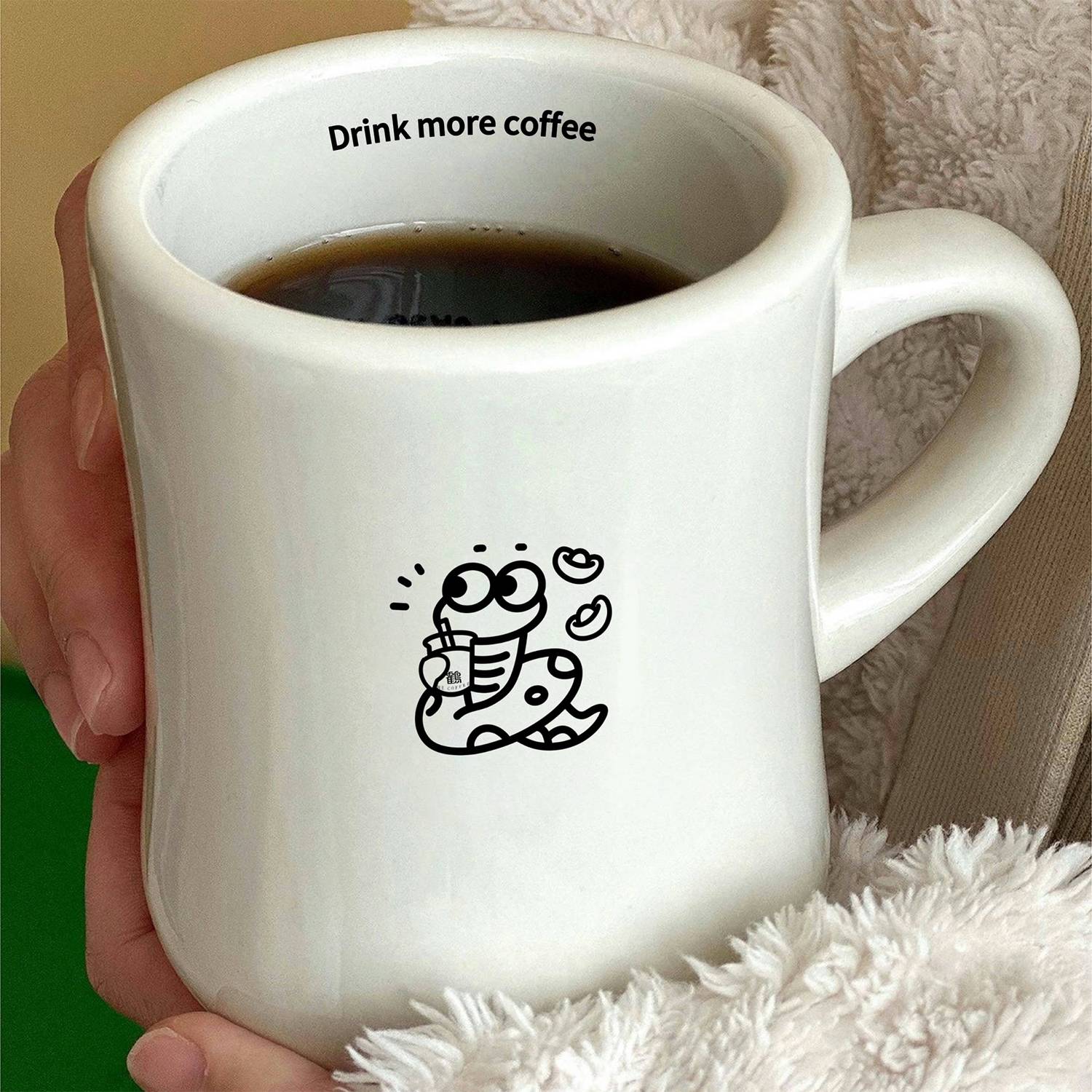 12oz Curved Wide Mouth Ceramic Mug 9