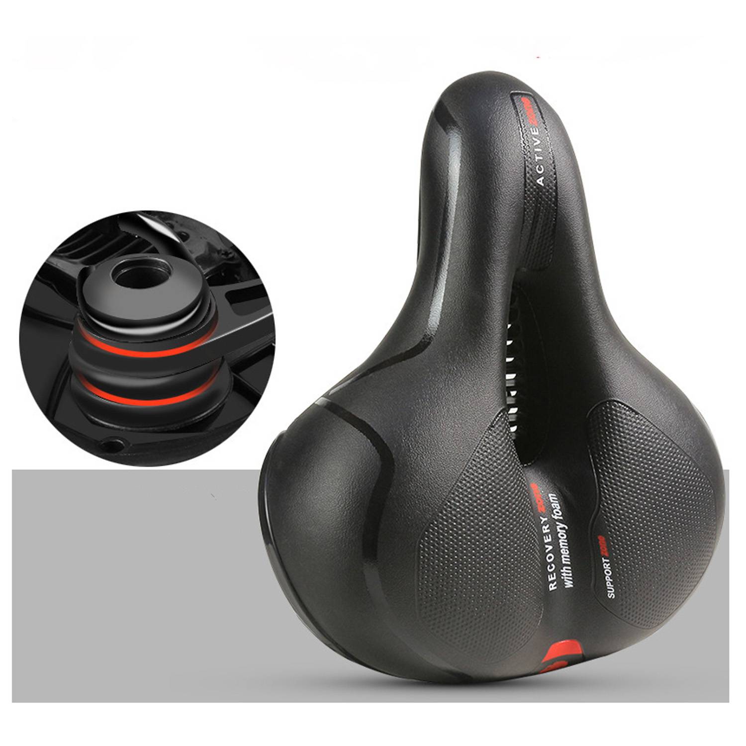 Comfort-Enhancing Bike Saddle w/ LED Safety Light 5