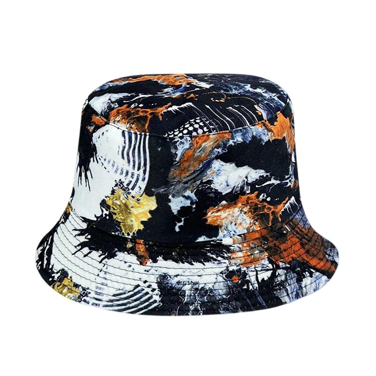 Plastic Tie Dye Hat with Foldable Double Sided Design 16