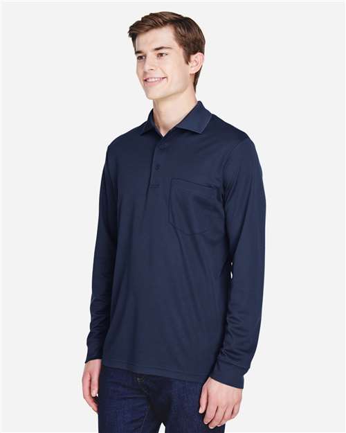 Men's Pinnacle Performance Long Sleeve Piqué Polo with Pocket - 88192P 25