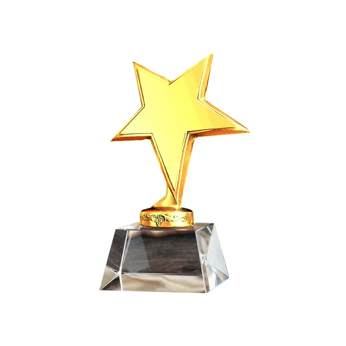 Golden Star with Crystal Pedestal Trophy 3