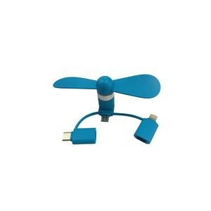 3 In 1 Mini Fan For Smart Phone Portable USB And USB C Compatible 17