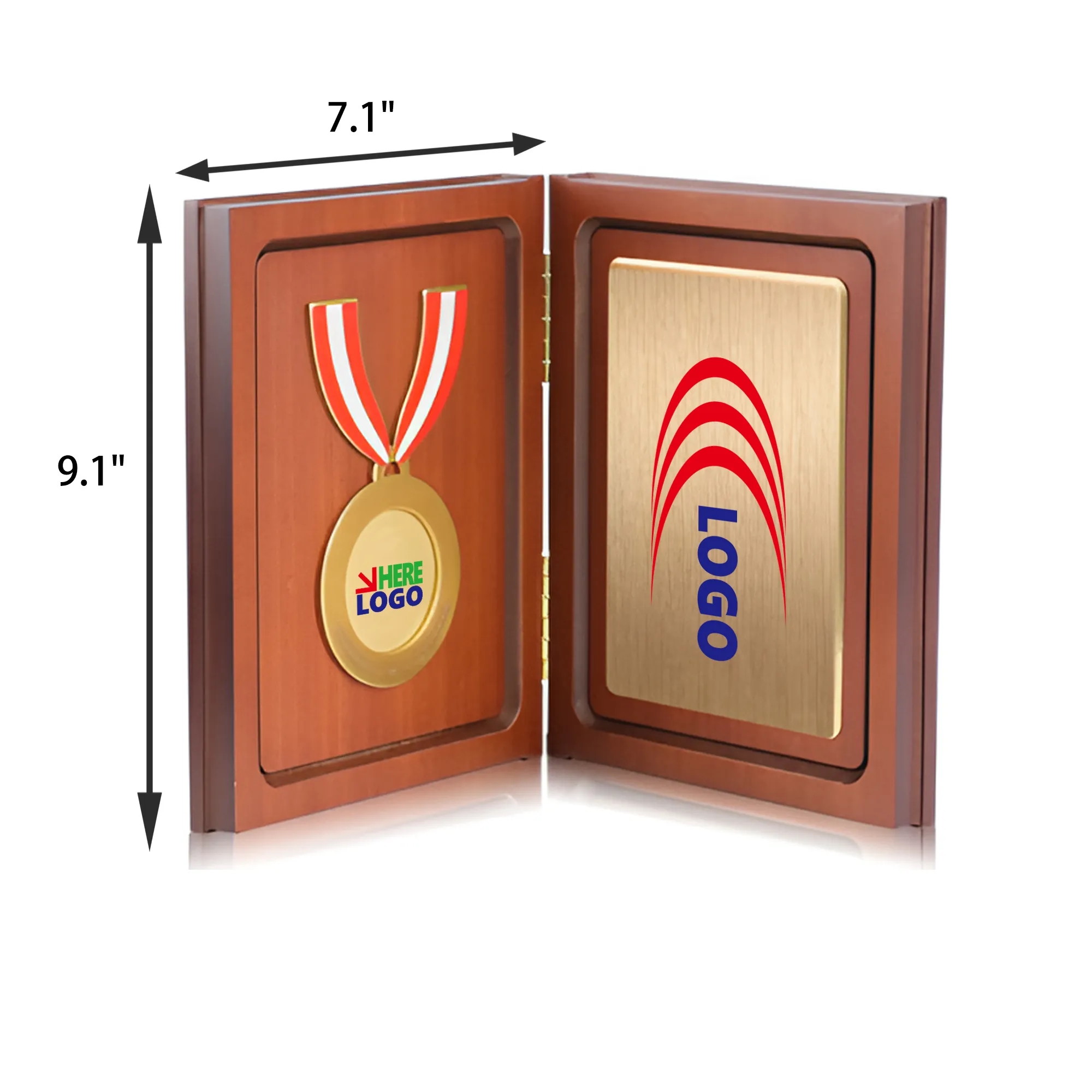 MOQ 3 PCS Metal Medal With Wooden Cover 2