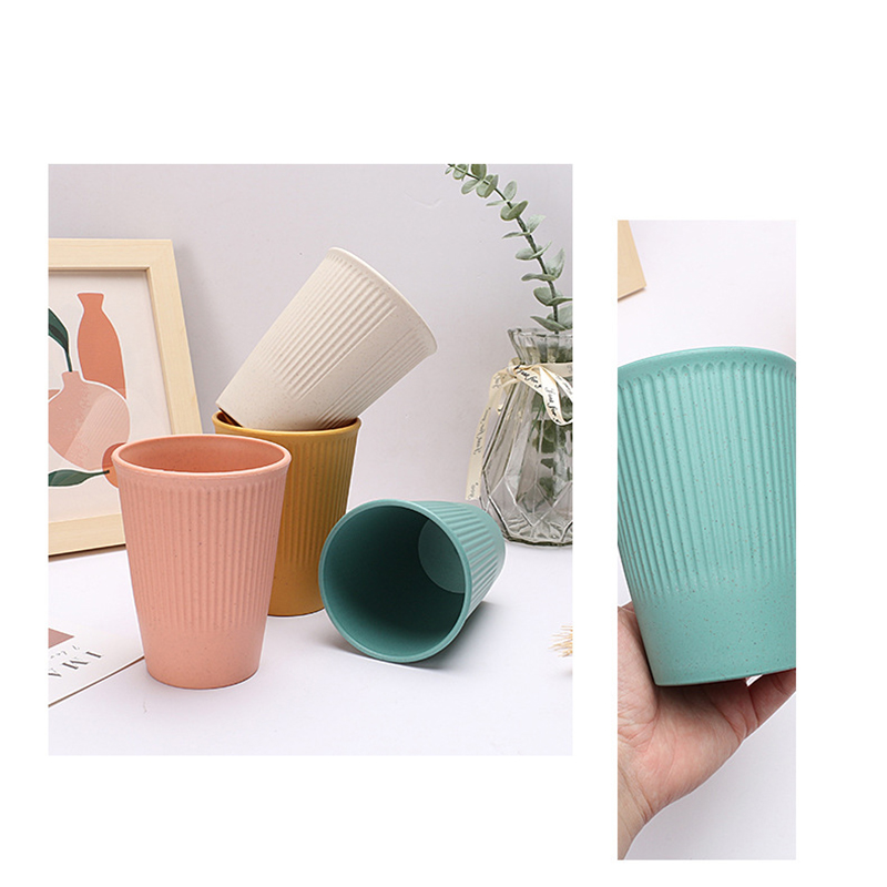 Reusable Wheat Straw Cup Unbreakable Travel Gargle Cup 11