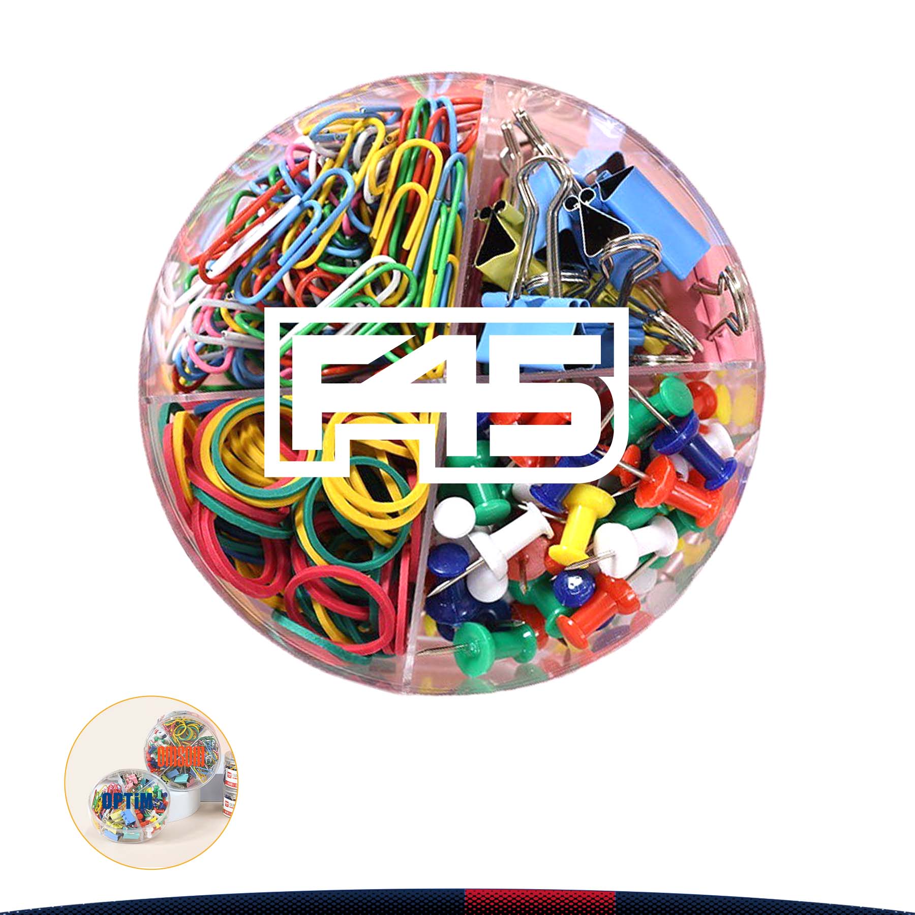 Rainbow Clips & Pins & Rubber Bands Set 1