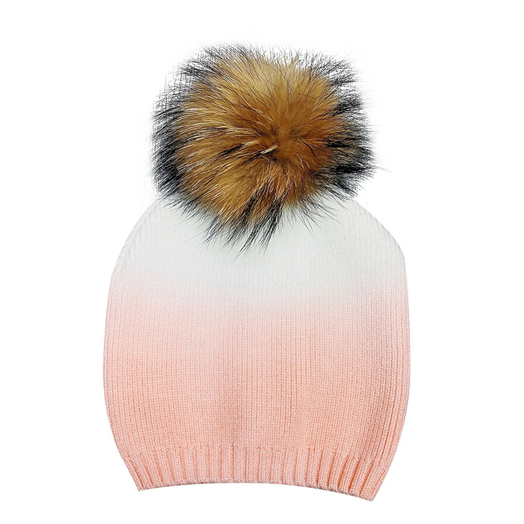Color Gradient Dip-Dyed Knitted Beanie 4