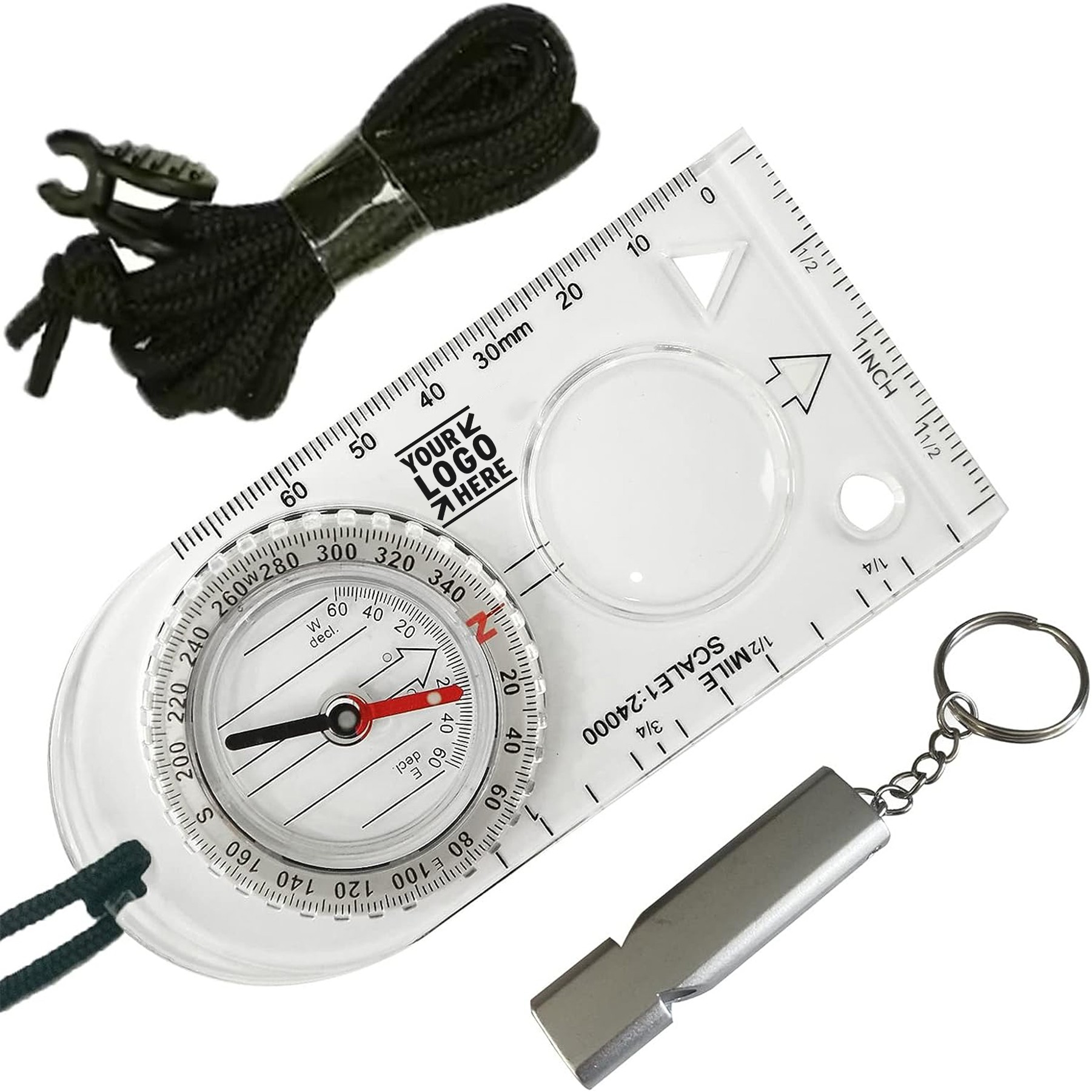 Kids Camping Luminous Hiking Magnetic Survival Orienteering Professional Compass Kit 3