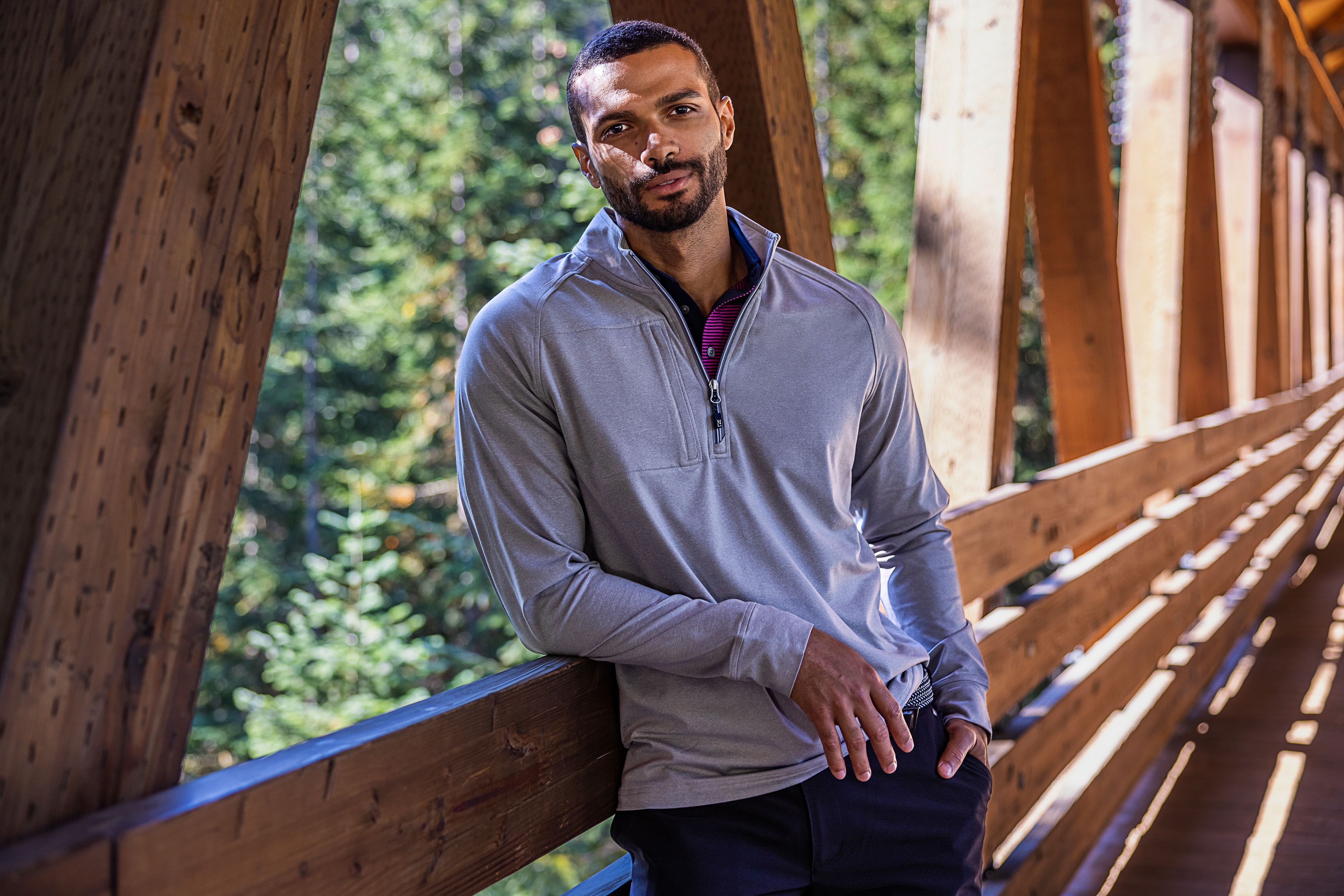 Cutter & Buck Adapt Recycled Soft Knit Stretch Mens Big & Tall Heathered Quarter Zip Pullover Big & Tall 4
