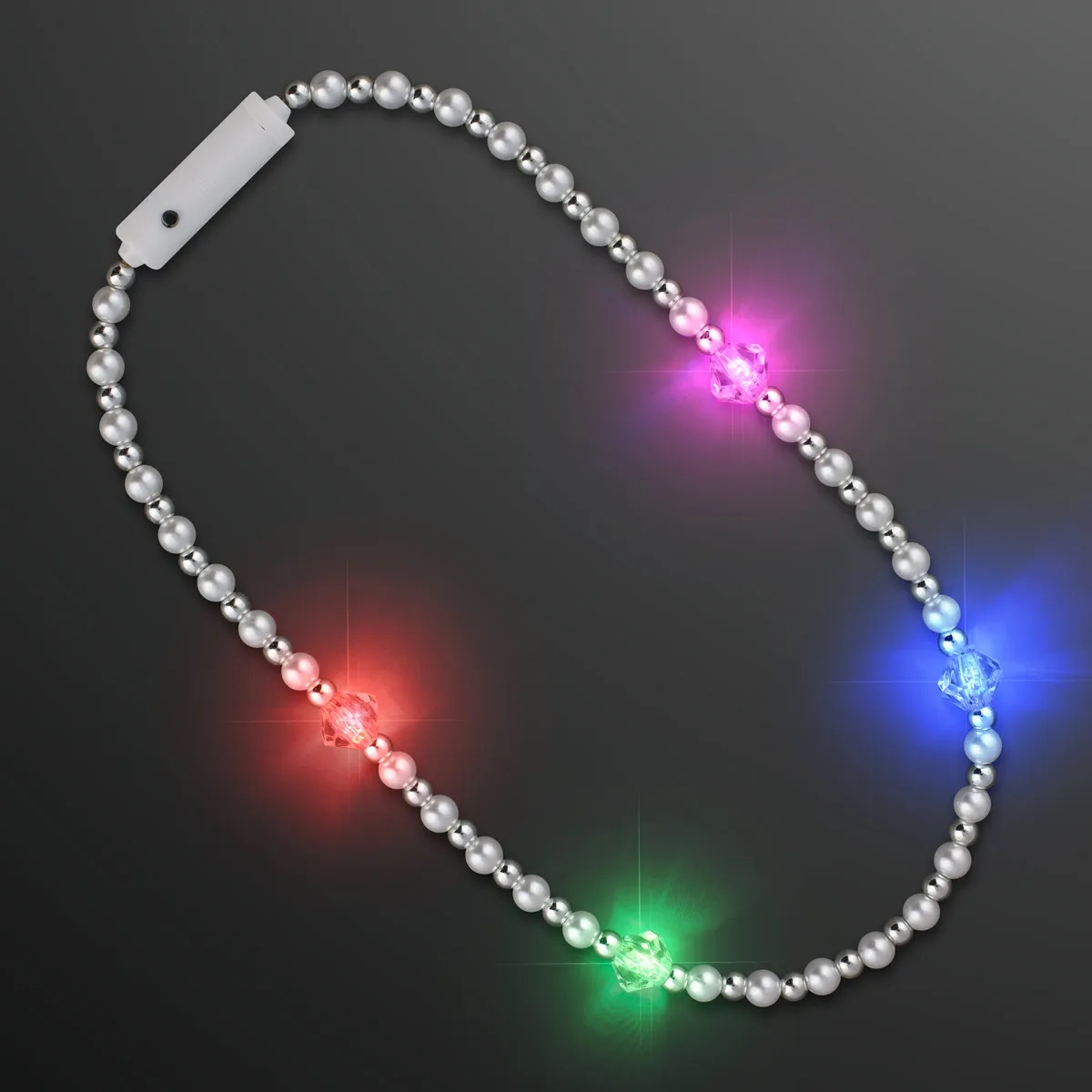 Novelty Pearl Beads Light Up Short Necklace 3