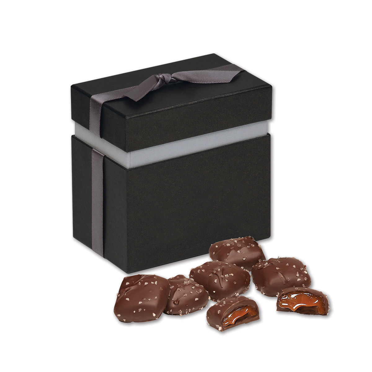 Chocolate Sea Salt Caramels in Elegant Treats Gift Box 2
