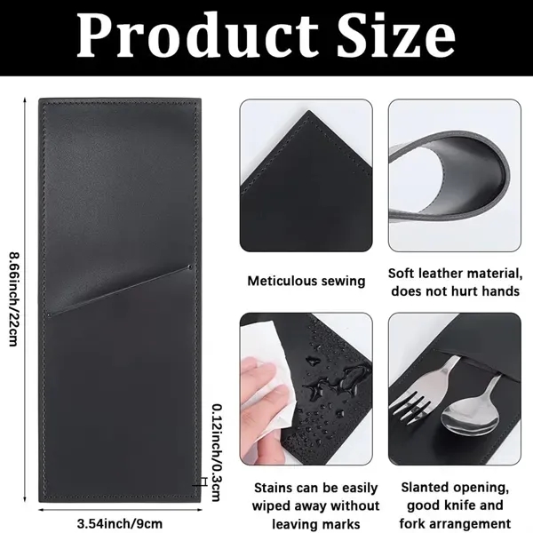 PU Leather Cutlery Holder 2