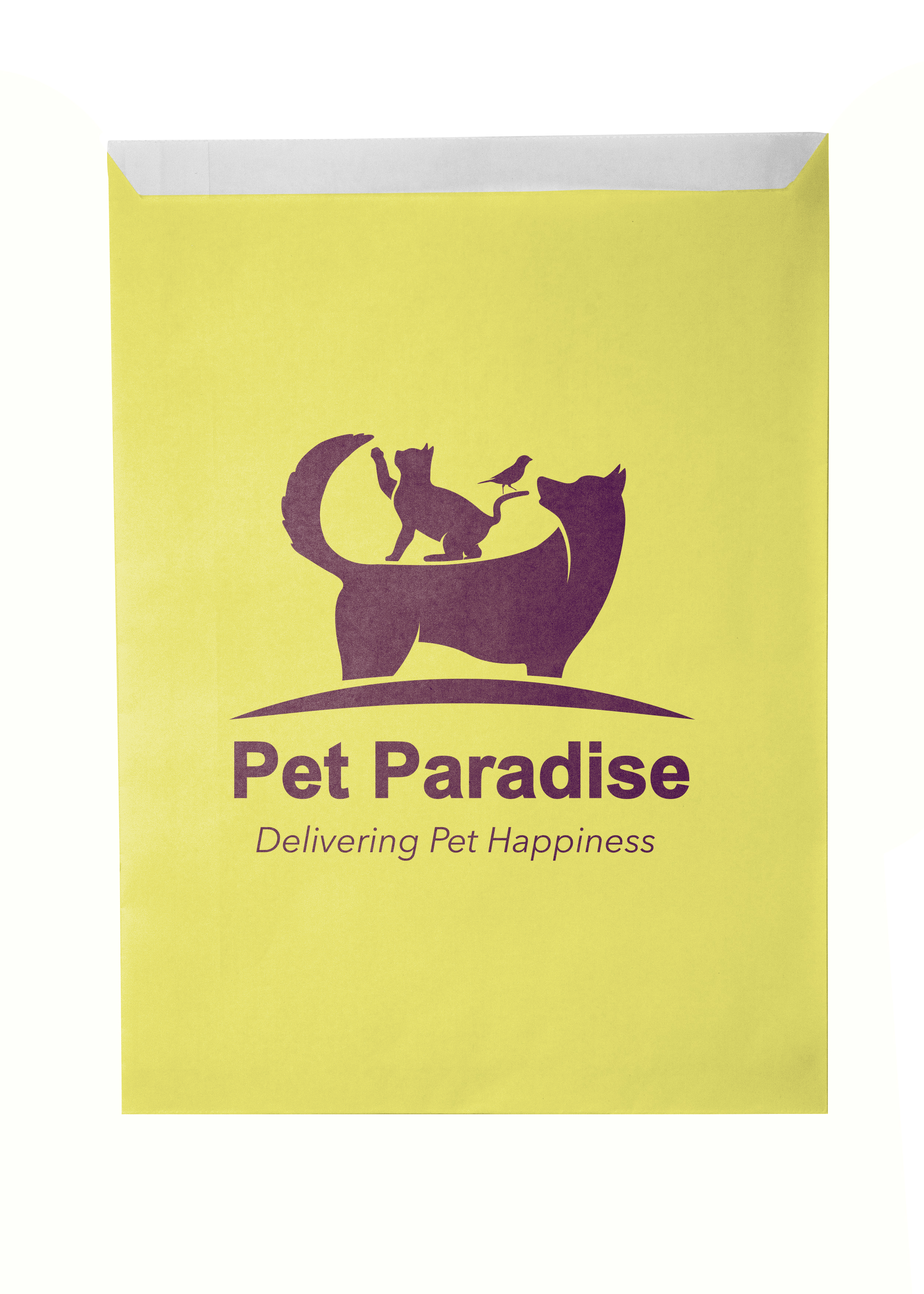 One-color Colored Paper Bag Yellow (8.5"W x 11"H)