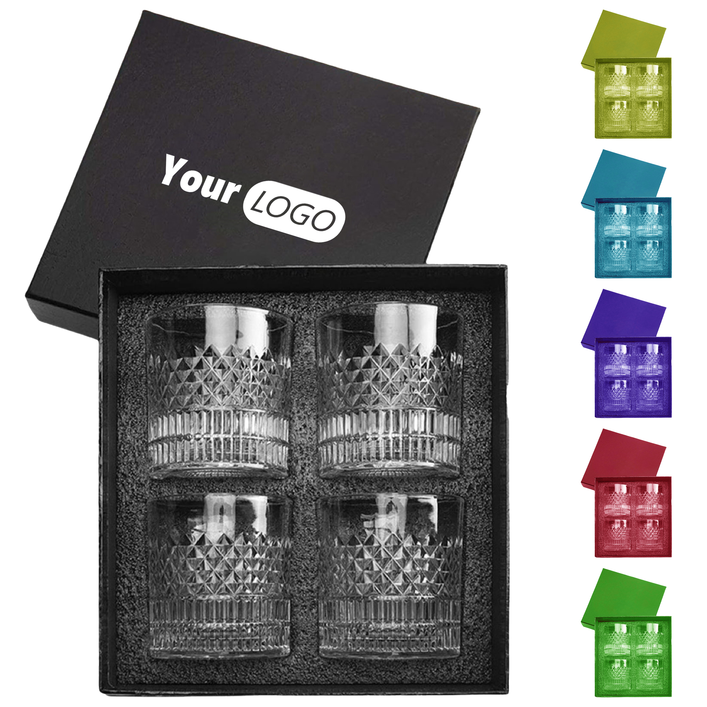 Glass Household High-End Wine Set Gift Box Set 4